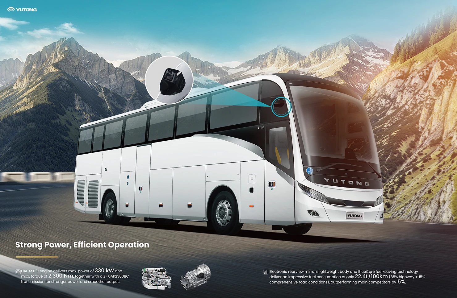 Yutong left-hand drive diesel coach T12 debuts: superior reliability for premium travel Yutong left-hand drive diesel coach T12 debuts: superior reliability for premium travel